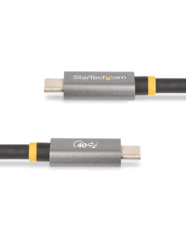 StarTech.com Cable USB4 de 1m - Cable USB-C Certificado USB-IF 40Gbps - Cable USB Tipo C - Power Delivery PD de 100W 5A - Modo A