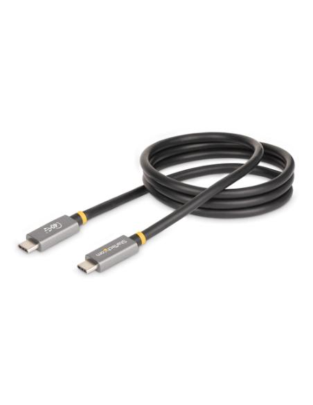 StarTech.com Cable USB4 de 1m - Cable USB-C Certificado USB-IF 40Gbps - Cable USB Tipo C - Power Delivery PD de 100W 5A - Modo A