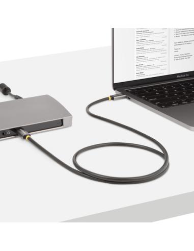 StarTech.com Cable USB4 de 1m - Cable USB-C Certificado USB-IF 40Gbps - Cable USB Tipo C - Power Delivery PD de 100W 5A - Modo A