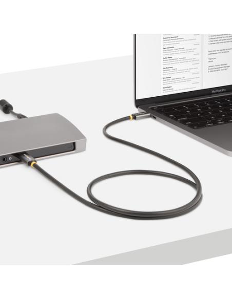 StarTech.com Cable USB4 de 1m - Cable USB-C Certificado USB-IF 40Gbps - Cable USB Tipo C - Power Delivery PD de 100W 5A - Modo A
