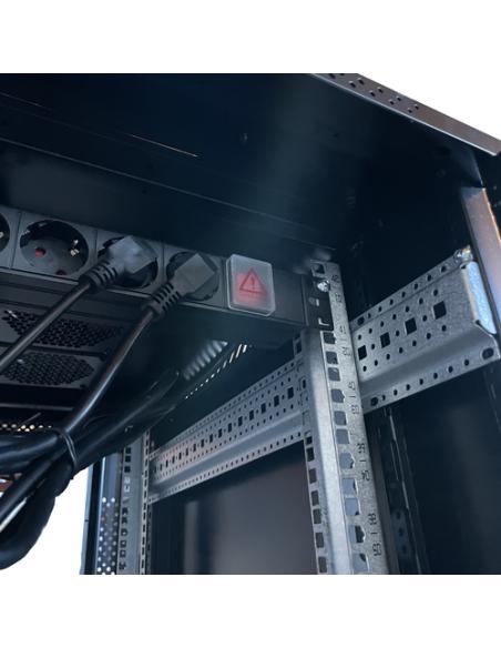 Phasak Armario Rack PRO 19" 37U 600 x 600 negro con ventilación - PHO 6637 (desmontado)
