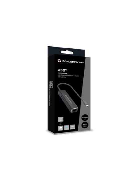 Conceptronic ABBY14B base para portátil y replicador de puertos Alámbrico USB 3.2 Gen 1 (3.1 Gen 1) Type-C Gris