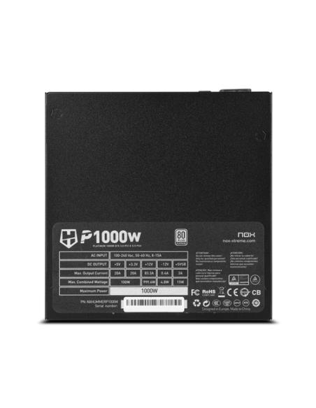 NOX Hummer P 1000W unidad de fuente de alimentación 24-pin ATX ATX Negro
