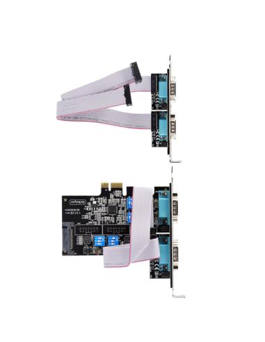StarTech.com Tarjeta Serie PCI Express de 4 Puertos DB9 - Serial RS232/RS422/RS485 - TAA - UART 16C1050 - ESD de Nivel 4 - con B