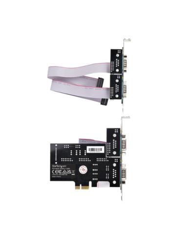 StarTech.com Tarjeta Serie PCI Express de 4 Puertos DB9 - Serial RS232/RS422/RS485 - TAA - UART 16C1050 - ESD de Nivel 4 - con B