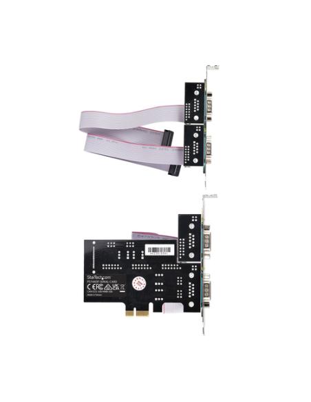 StarTech.com Tarjeta Serie PCI Express de 4 Puertos DB9 - Serial RS232/RS422/RS485 - TAA - UART 16C1050 - ESD de Nivel 4 - con B