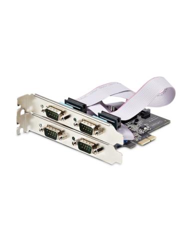 StarTech.com Tarjeta Serie PCI Express de 4 Puertos DB9 - Serial RS232/RS422/RS485 - TAA - UART 16C1050 - ESD de Nivel 4 - con B