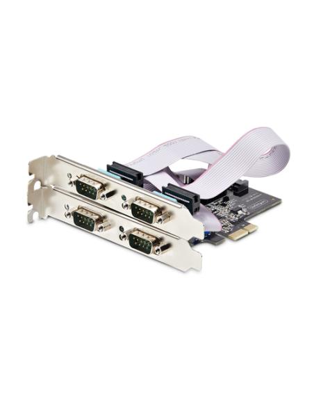 StarTech.com Tarjeta Serie PCI Express de 4 Puertos DB9 - Serial RS232/RS422/RS485 - TAA - UART 16C1050 - ESD de Nivel 4 - con B