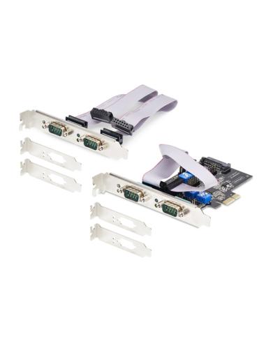 StarTech.com Tarjeta Serie PCI Express de 4 Puertos DB9 - Serial RS232/RS422/RS485 - TAA - UART 16C1050 - ESD de Nivel 4 - con B