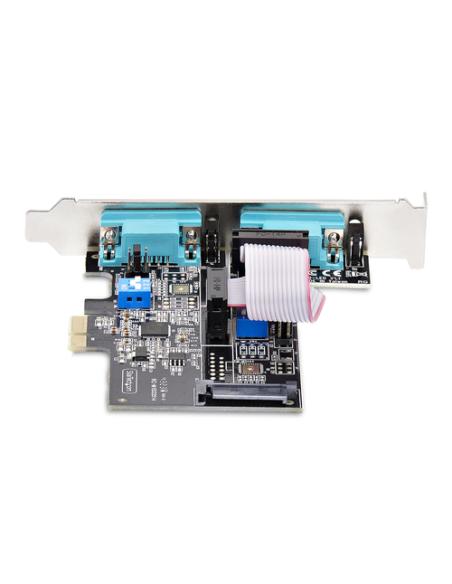 StarTech.com Tarjeta Serie PCIe de 2 Puertos - Tarjeta Serial PCI Express de 2 Puertos DB9 RS232/RS422/RS485 -Incluye Brackets d