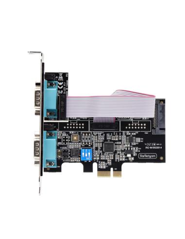 StarTech.com Tarjeta Serie PCIe de 2 Puertos - Tarjeta Serial PCI Express de 2 Puertos DB9 RS232/RS422/RS485 -Incluye Brackets d