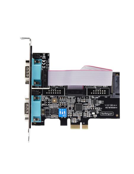 StarTech.com Tarjeta Serie PCIe de 2 Puertos - Tarjeta Serial PCI Express de 2 Puertos DB9 RS232/RS422/RS485 -Incluye Brackets d