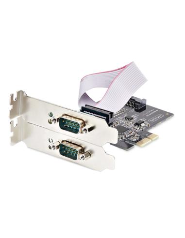 StarTech.com Tarjeta Serie PCIe de 2 Puertos - Tarjeta Serial PCI Express de 2 Puertos DB9 RS232/RS422/RS485 -Incluye Brackets d