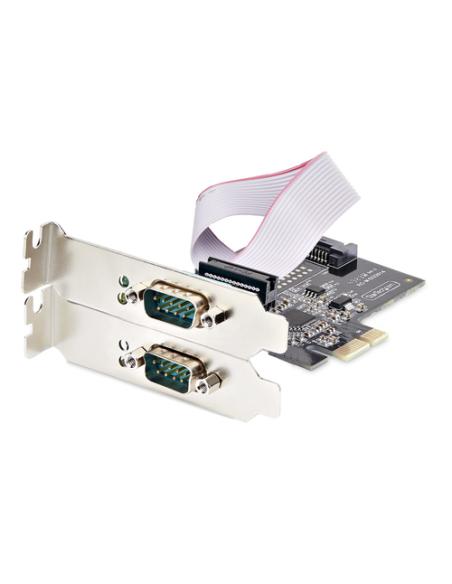 StarTech.com Tarjeta Serie PCIe de 2 Puertos - Tarjeta Serial PCI Express de 2 Puertos DB9 RS232/RS422/RS485 -Incluye Brackets d