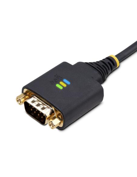 StarTech.com Cable Adaptador USB a Serie de 1m - Serial - Retención COM - FTDI - Adaptador USB-A a DB9 RS232 - con Tornillos DB9