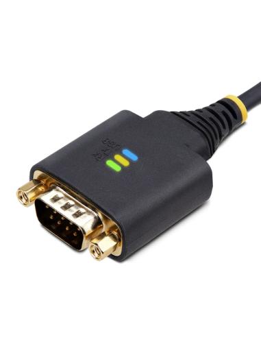 StarTech.com Cable Adaptador USB a Serie de 1m - Serial - Retención COM - FTDI - Adaptador USB-A a DB9 RS232 - con Tornillos DB9