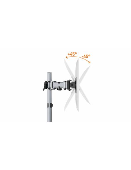 Durable 509523 soporte para monitor 68,6 cm (27") Pared Plata