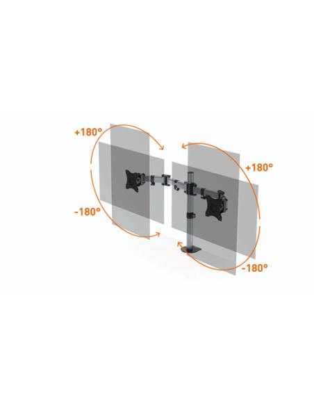 Durable 509523 soporte para monitor 68,6 cm (27") Pared Plata