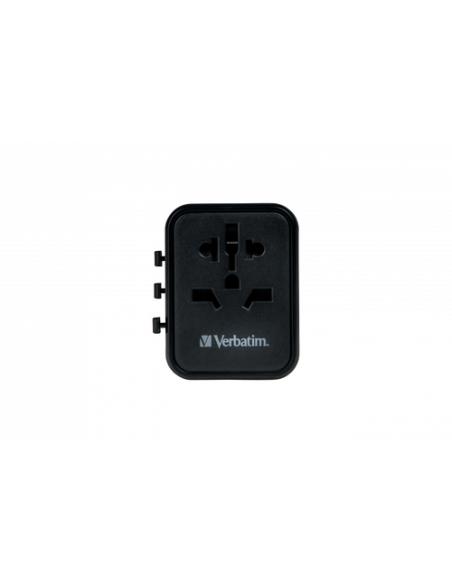 Verbatim 49544 adaptador de enchufe eléctrico Universal Negro