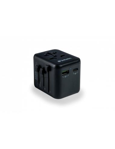 Verbatim 49544 adaptador de enchufe eléctrico Universal Negro