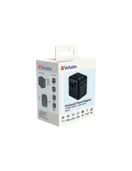Verbatim 49544 adaptador de enchufe eléctrico Universal Negro