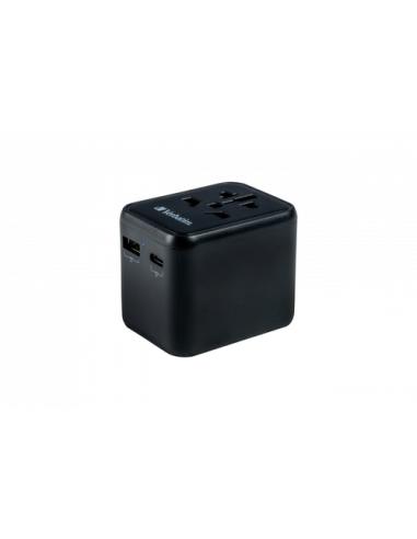 Verbatim 49544 adaptador de enchufe eléctrico Universal Negro