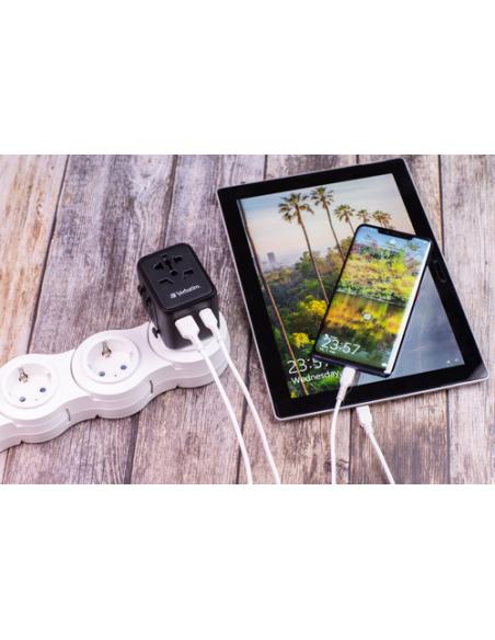 Verbatim 49544 adaptador de enchufe eléctrico Universal Negro