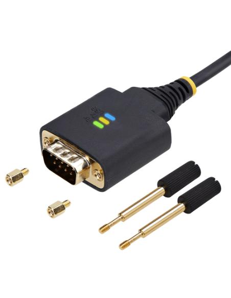 StarTech.com 2P6FFC-USB-SERIAL cambiador de género para cable USB-A 2 x DB-9 RS-232 Negro, Gris