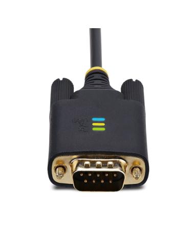 StarTech.com Cable Adaptador USB a Serie de 3m - Retención COM - FTDI - USB a DB9 RS232 Serial - Tornillos Intercambiables - Pro