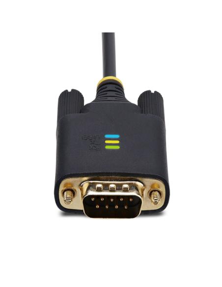 StarTech.com Cable Adaptador USB a Serie de 3m - Retención COM - FTDI - USB a DB9 RS232 Serial - Tornillos Intercambiables - Pro