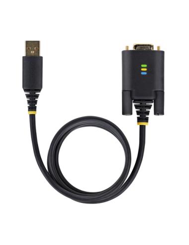 StarTech.com Cable Adaptador USB a Serie de 3m - Retención COM - FTDI - USB a DB9 RS232 Serial - Tornillos Intercambiables - Pro