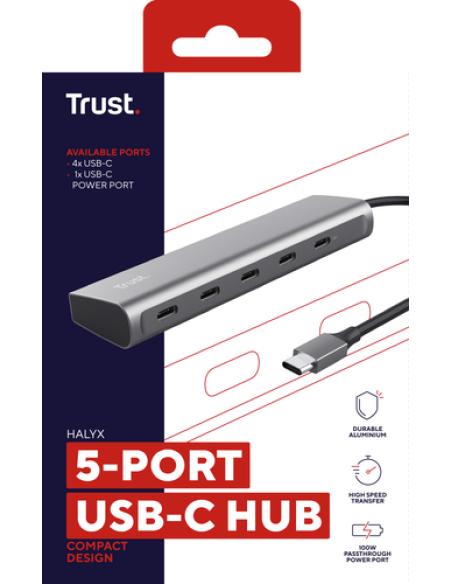 Trust Halyx USB 3.2 Gen 1 (3.1 Gen 1) Type-C Plata
