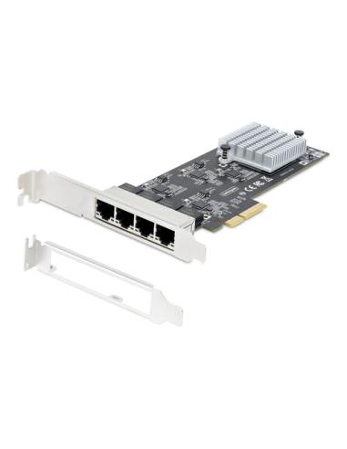 StarTech.com Tarjeta PCI Express de Red Ethernet 4 Puertos NBASE-T 2,5G - NIC I225-V - Tarjeta de Red de 4 Puertos para Ordenado