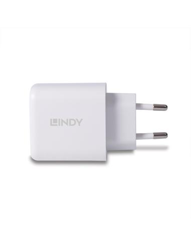 Lindy 73428 cargador de dispositivo móvil Universal Blanco Corriente alterna Carga rápida Interior