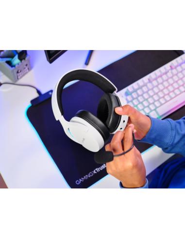 Trust GXT 491W FAYZO Auriculares Inalámbrico y alámbrico Diadema Juego USB Tipo C Bluetooth Negro, Blanco