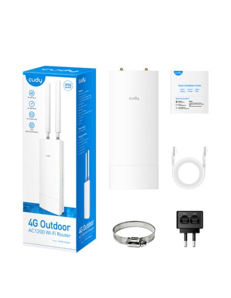 Cudy LT500 router inalámbrico Ethernet rápido Doble banda (2,4 GHz / 5 GHz) 4G Blanco