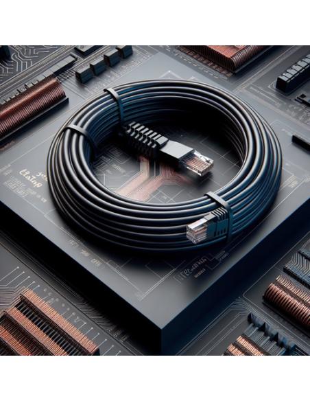 Phasak Cable de Red Cat.6 UTP Solido CCA Cat.6 UTP Negro 5M