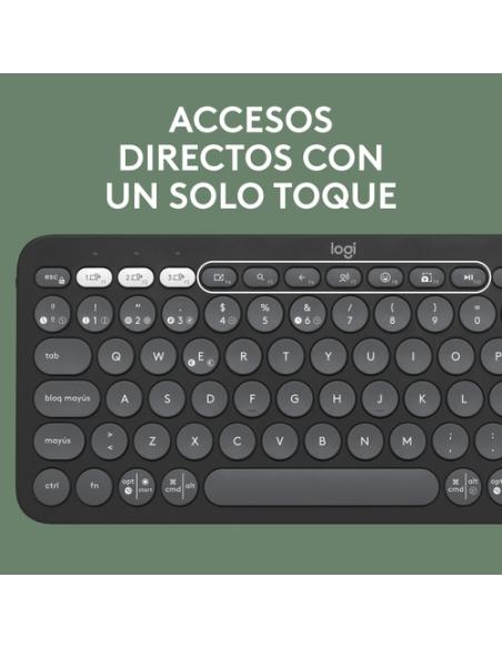 Logitech 920-012227 teclado Ratón incluido Universal RF Wireless + Bluetooth QWERTY Español Grafito