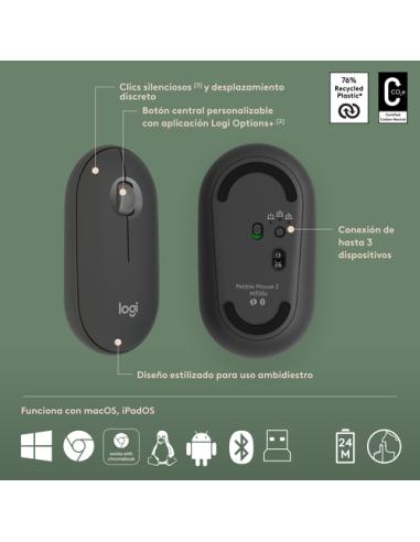 Logitech 920-012227 teclado Ratón incluido Universal RF Wireless + Bluetooth QWERTY Español Grafito