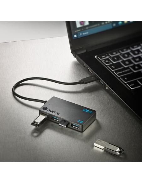 NGS WONDER IHUB4 USB 3.2 Gen 1 (3.1 Gen 1) Type-A 480 Mbit/s Negro