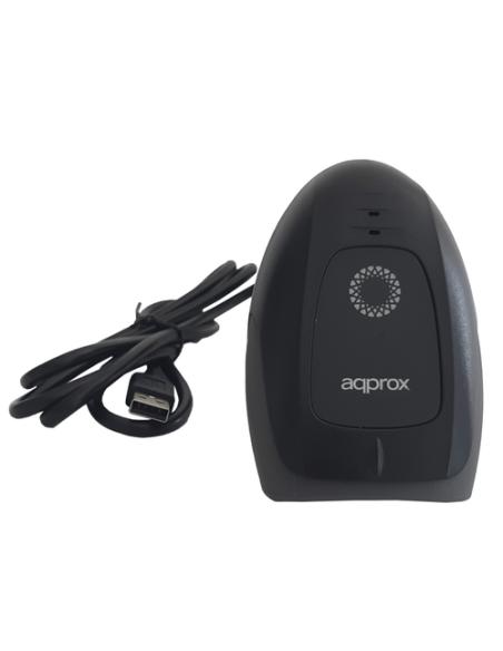Approx APPLS11AS lector de código de barras Lector de códigos de barras portátil 1D Laser Negro