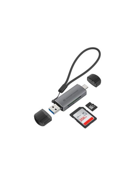 Conceptronic BIAN05G lector de tarjeta USB 3.2 Gen 1 (3.1 Gen 1) Type-A/Type-C Gris