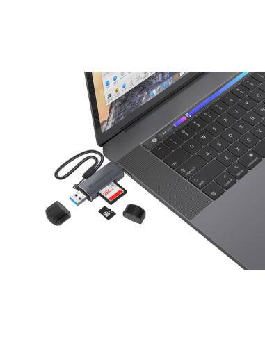Conceptronic BIAN05G lector de tarjeta USB 3.2 Gen 1 (3.1 Gen 1) Type-A/Type-C Gris
