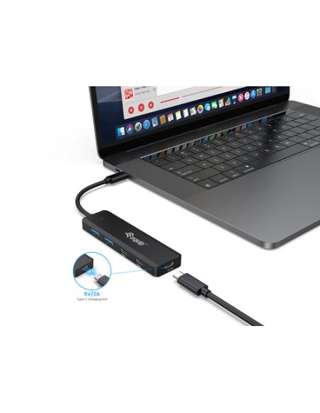 Equip 128964 hub de interfaz USB 3.2 Gen 1 (3.1 Gen 1) Type-C 5000 Mbit/s Negro