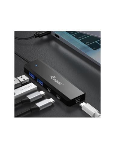 Equip 128964 hub de interfaz USB 3.2 Gen 1 (3.1 Gen 1) Type-C 5000 Mbit/s Negro