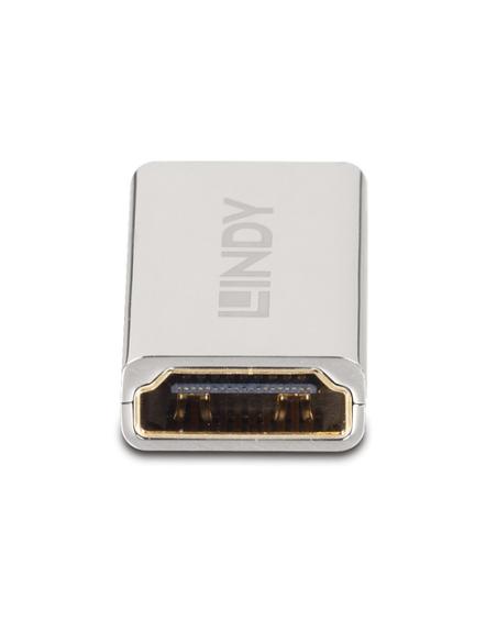 Lindy 41511 cambiador de género para cable HDMI 2.1 Plata