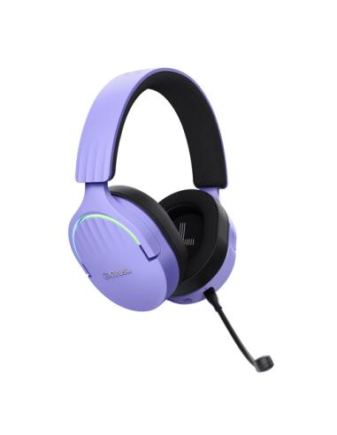 Trust GXT 491P FAYZO Auriculares Inalámbrico y alámbrico Diadema Juego USB tipo A Bluetooth Negro, Púrpura