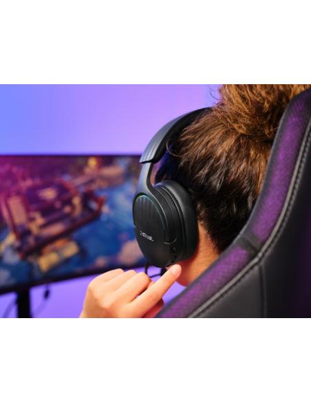 Trust GXT 491 Fayzo Auriculares Inalámbrico y alámbrico Diadema Juego USB Tipo C Bluetooth Negro