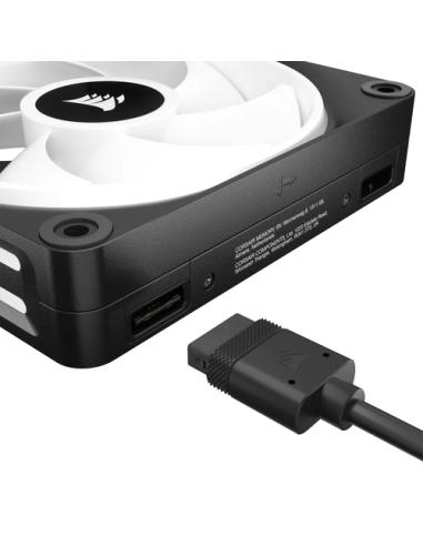 Corsair CUE LINK QX120 RGB Carcasa del ordenador Ventilador 12 cm Negro, Blanco 1 pieza(s)
