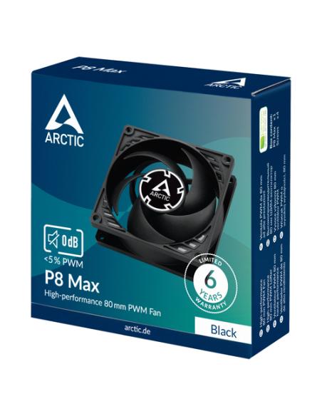 ARCTIC P8 Max Carcasa del ordenador Ventilador 8 cm Negro 1 pieza(s)